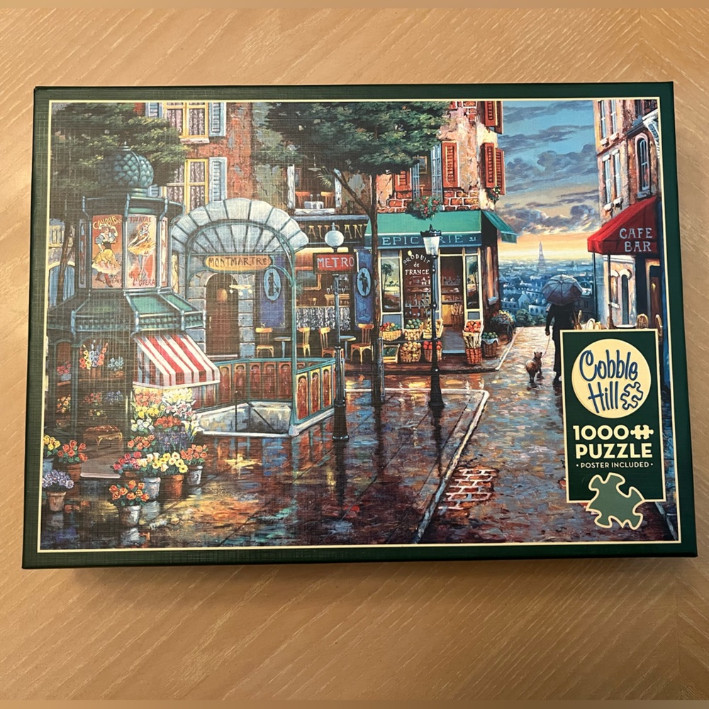 1000 piece jigsaw puzzle by Cobble Hill - “Rainy Day Stroll”